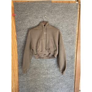 Be Thrived Hoodie Womens Medium Brown Cropped Pullover New Wave Street Culture